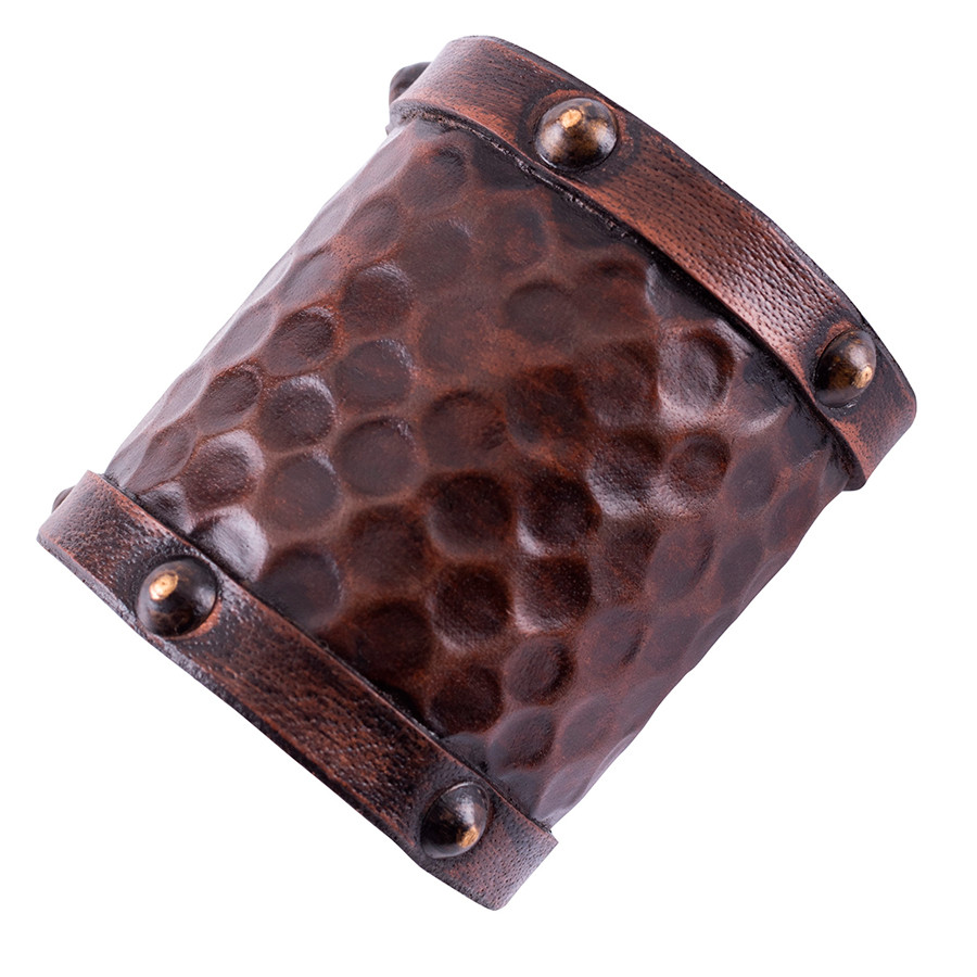 Pulseira de couro para guerreiro, 1 unidade, 8x19 cm.