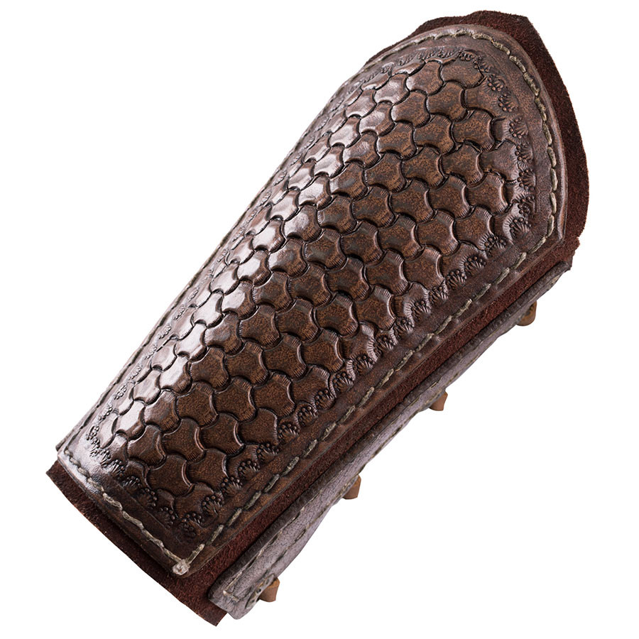 Braçadeiras de guerreiro Viking Njord em couro de búfalo