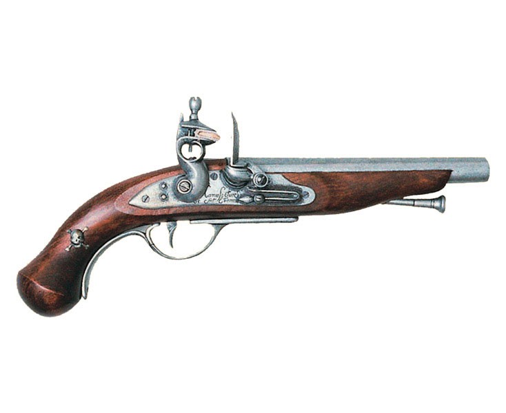 Pistola pirata francesa, século XVIII