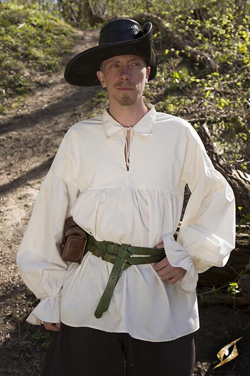 Camisa renascentista em algodão Aramis, off-white