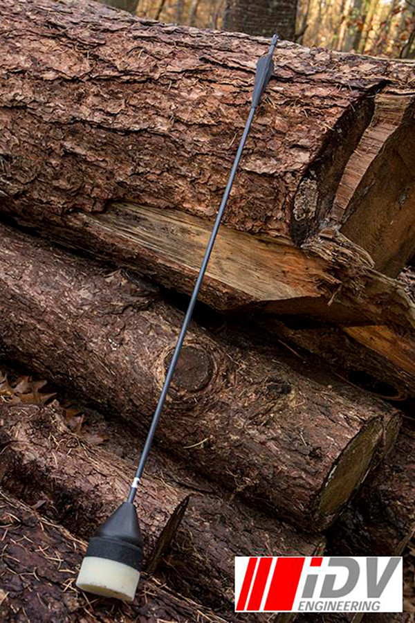 Flecha de tiro com arco de cabeça chata, preta/preta