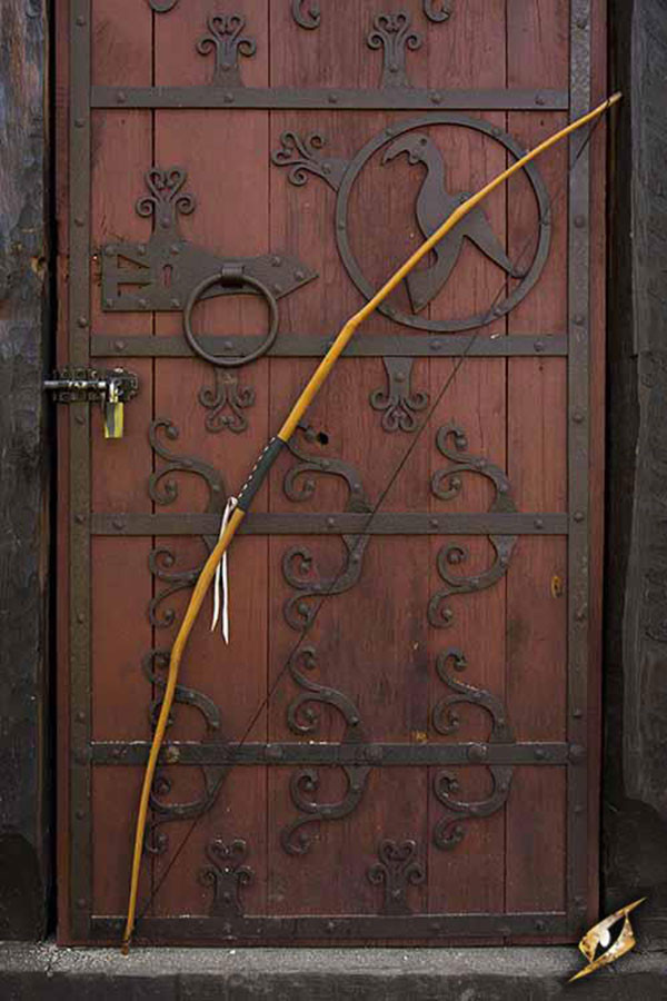 Arco medieval Osage de madeira para LARP, 145 cm.