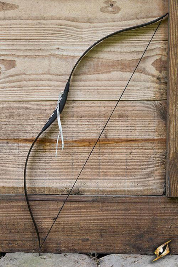 Arco medieval preto deluxe para cavalo. Corda 88 cm.