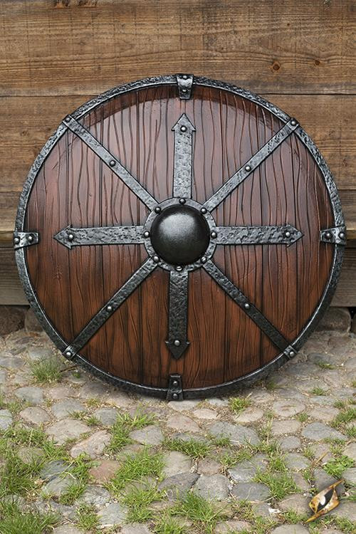Escudo de látex Viking-Saxão Krom, ø95 cm.