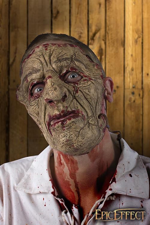 Máscara facial humana morta, pele clara