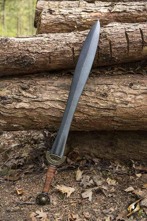 Espada longa celta em látex para LARP, 85 cm.