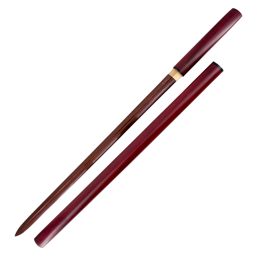 Sharp Double Edge Functional Shirasaya, Red Damascus Steel