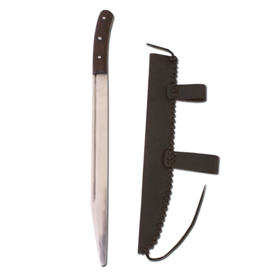 Espada scramasaxon funcional com bainha