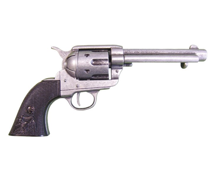 Revólver calibre 45 e cano 5 1/2 fabricado por S. Colt, EUA 1873