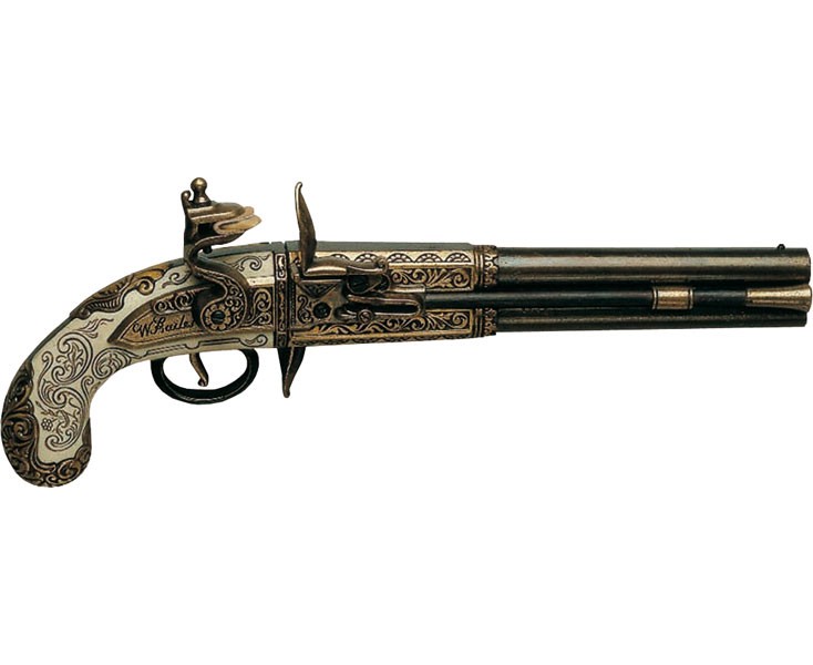 Arma com 2 canos giratórios, Reino Unido, 1750