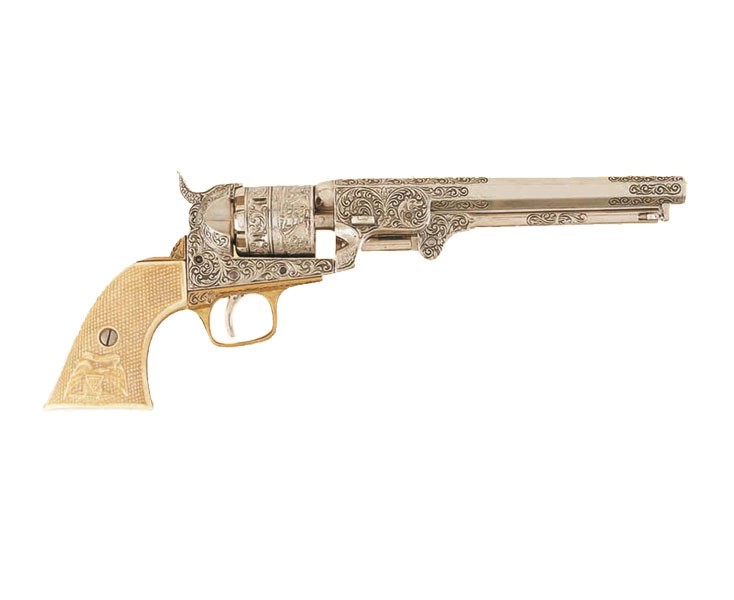 Revólver da Marinha dos EUA fabricado por S. Colt, 1851