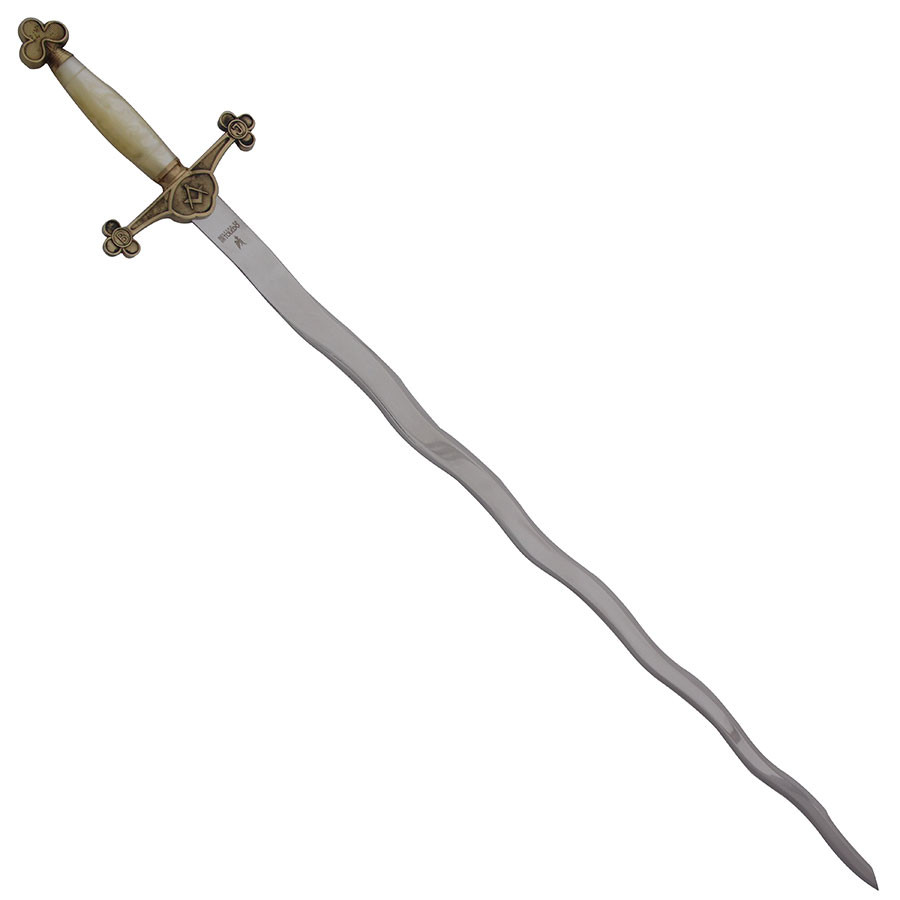 Espada cerimonial Loja maçônica extravagante com acabamentos em latão