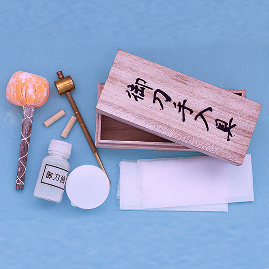 Kit completo para limpeza de katanas