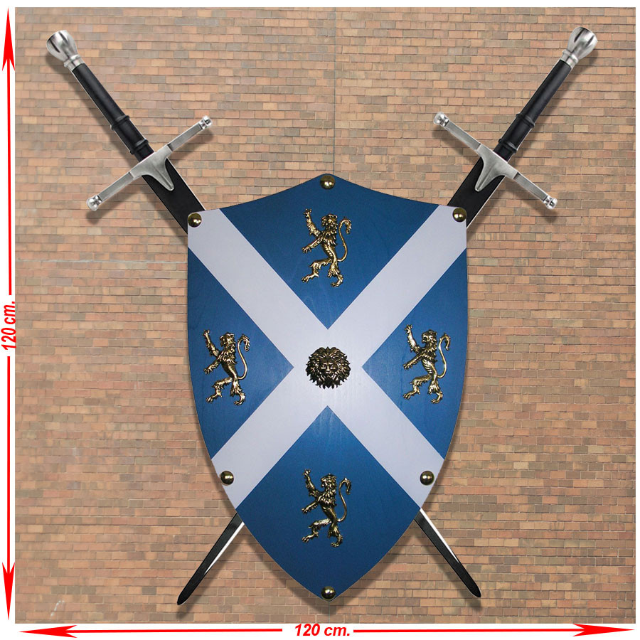 Panóplia de Espada e Escudo BraveHeart de William Wallace