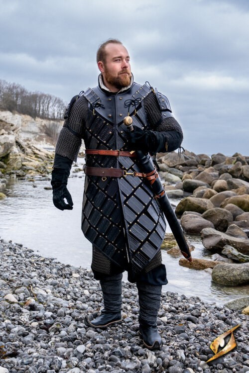 Armadura Brigantine de Guerreiro Lenhador Negro