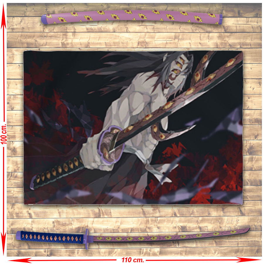 Estandarte Demon Slayer Tsugikuni Michikatsu + Pacote Katana
