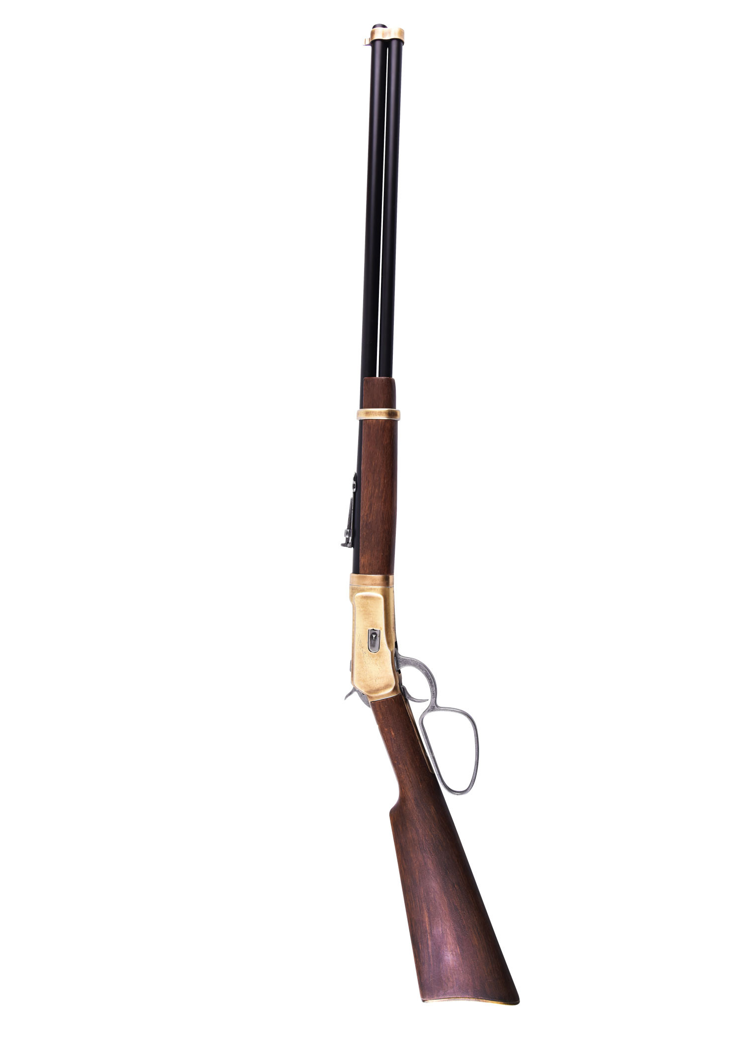 Carabina Winchester modelo 1892 longa, acabamento em latão