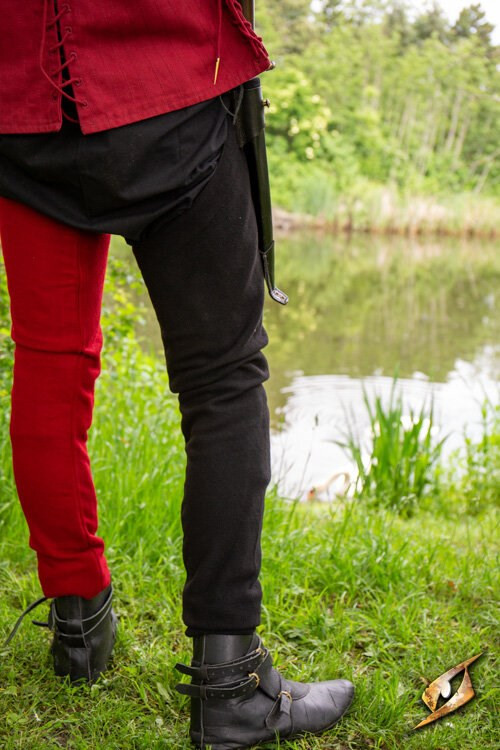 Legging vintage épica de lã preta