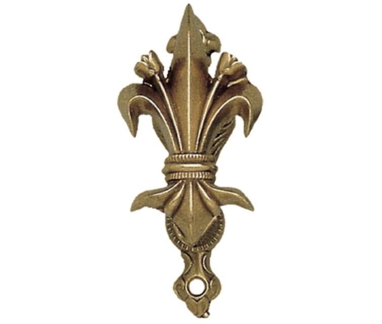 Flor de lis dourada para montagem na parede