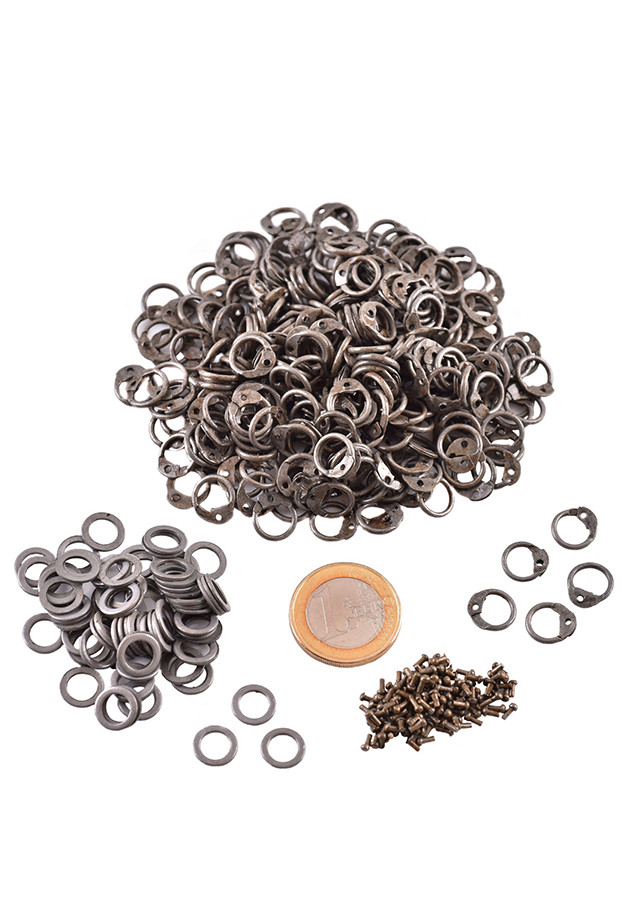 Saco de 1 kg de anéis de cota de malha bordada