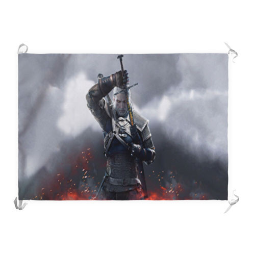 Banner-Bandeira Geralt de Rivia, The Witcher III Wildhunt (70x100 cms.)