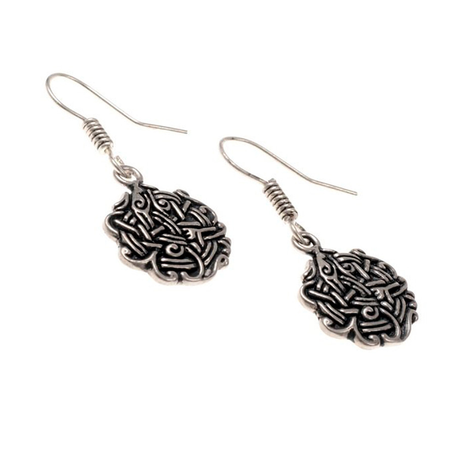Brincos Viking com nós entrelaçados