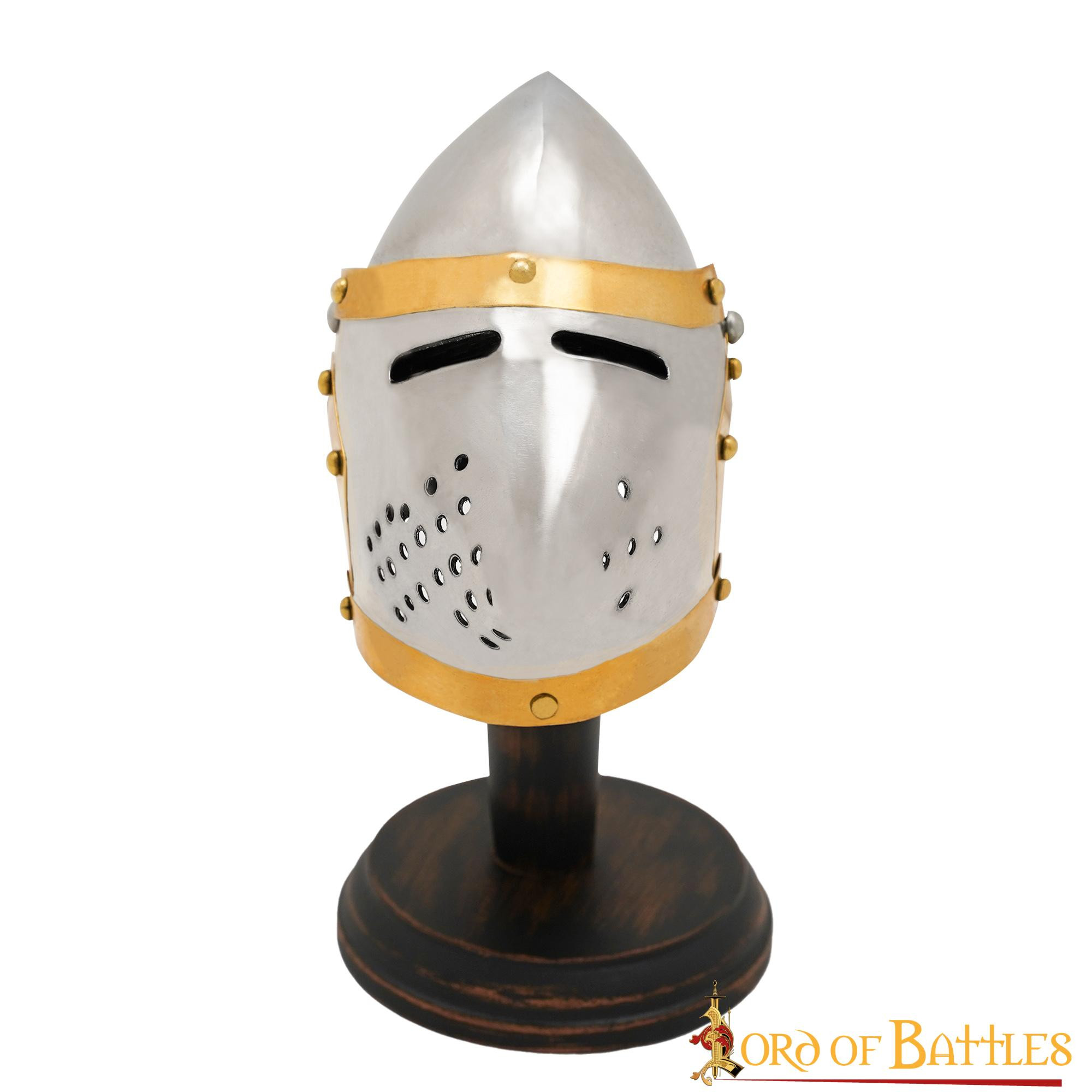 Capacete bacinete Mini Pig Face, com suporte