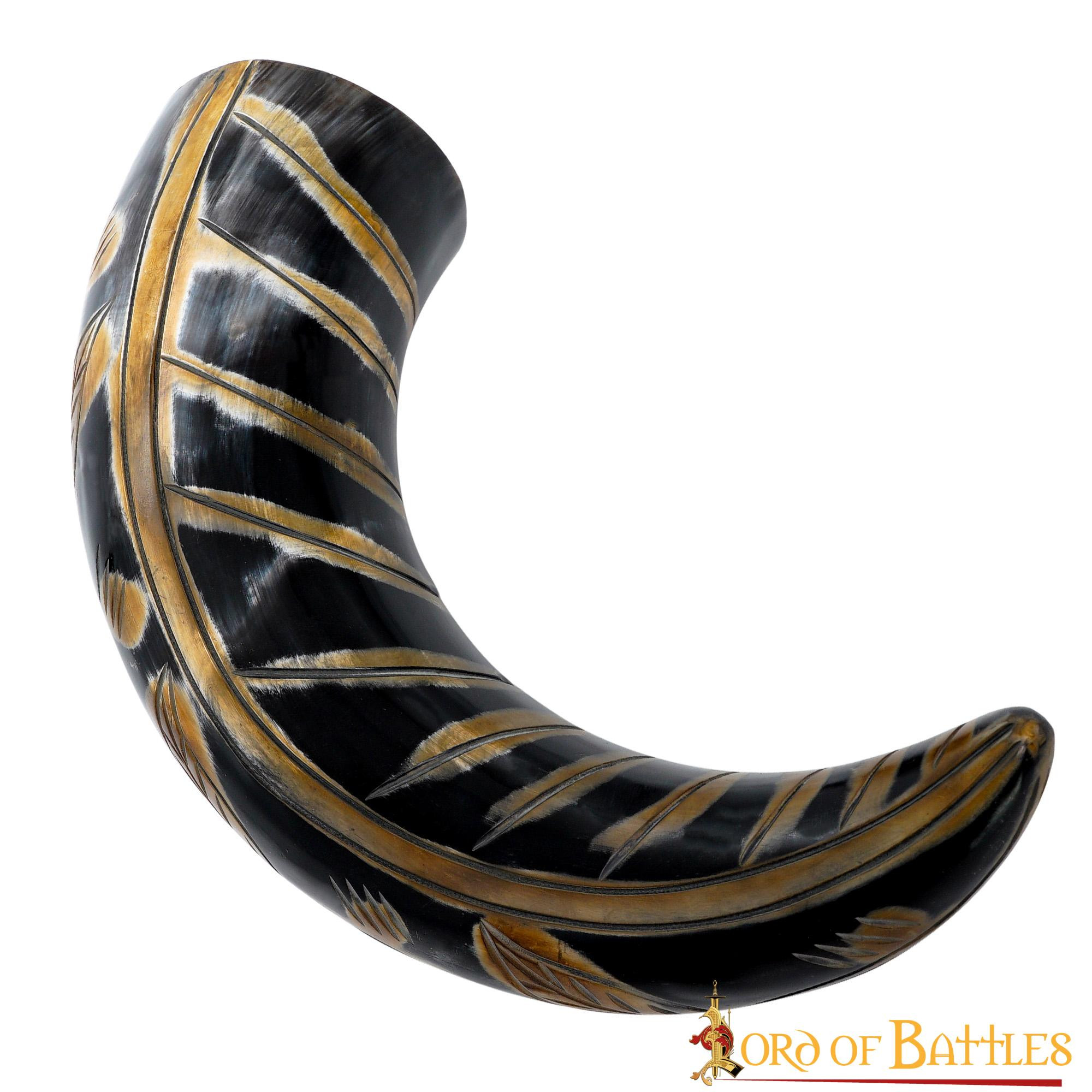 Chifre viking com desenhos gravados (400-500 ml.)