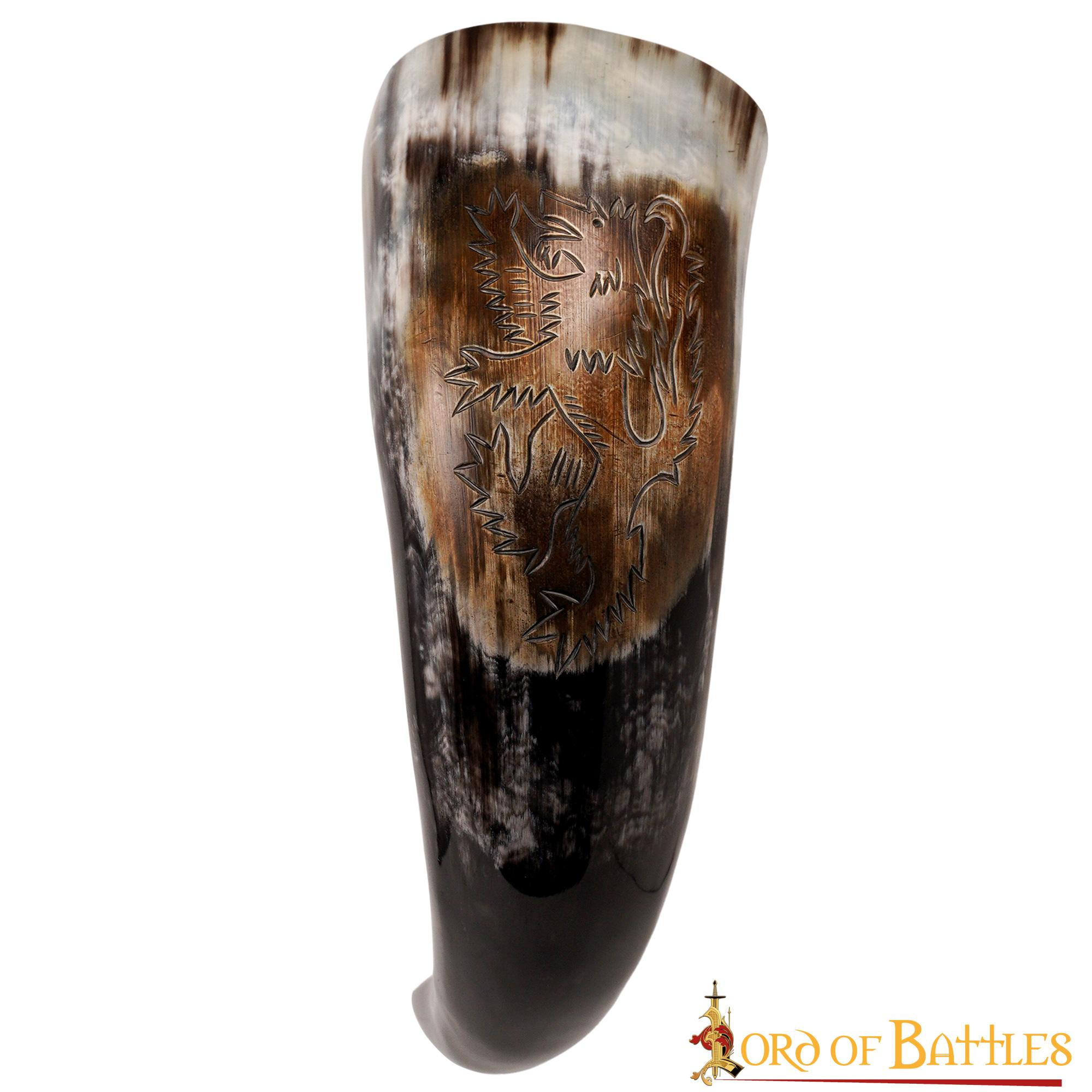 Buzina Viking com desenho de Leão Rampante