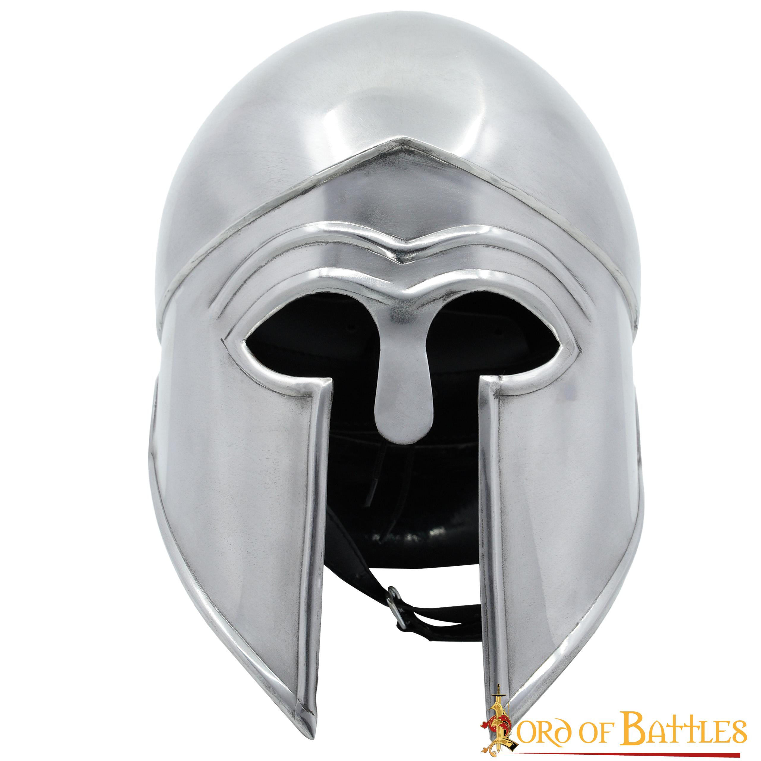 Capacete grego coríntio com forro de couro