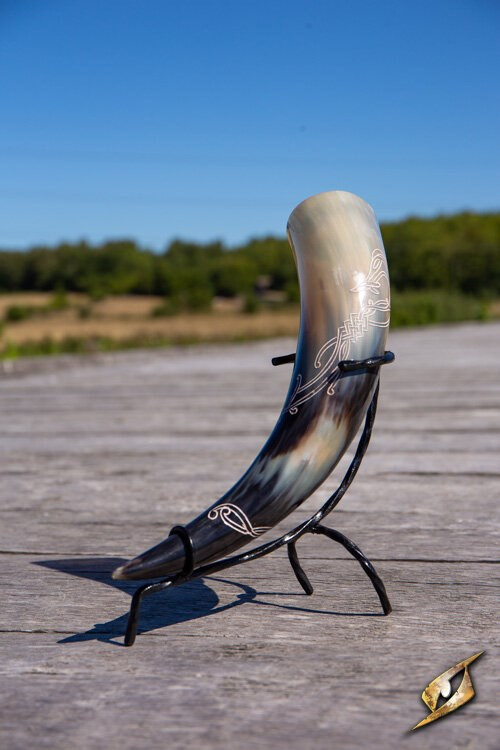 Corneta viking Jörmungandr com suporte