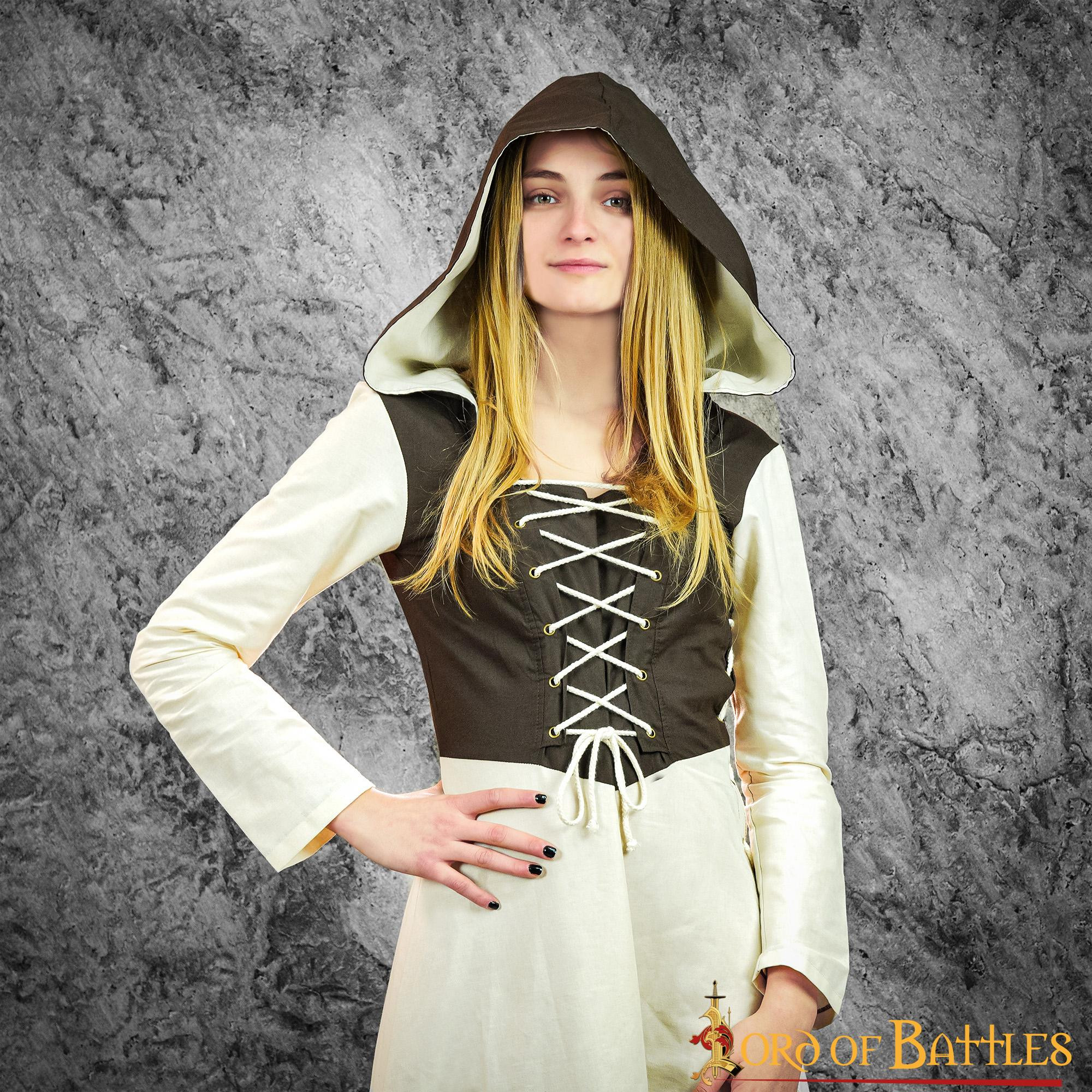 Vestido Medieval Mulher Eyra - Ecru