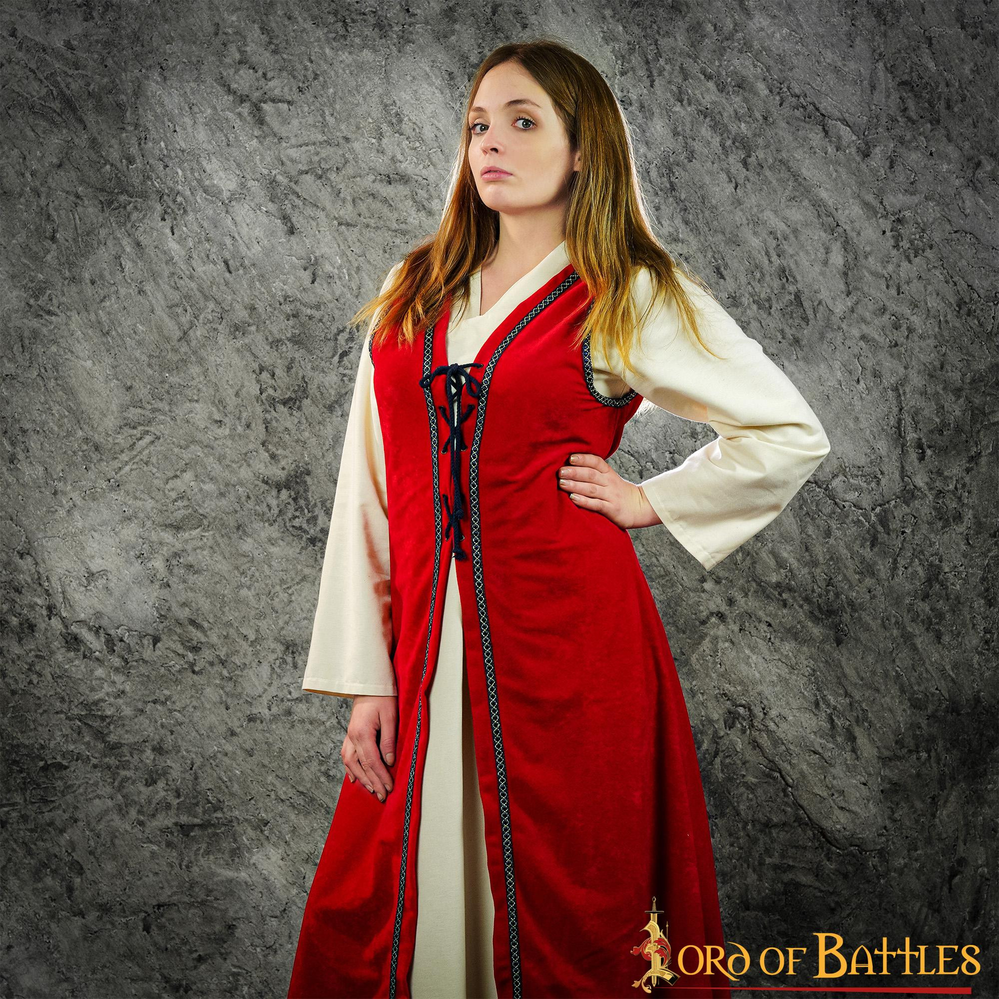 Brial Julietta medieval em vermelho