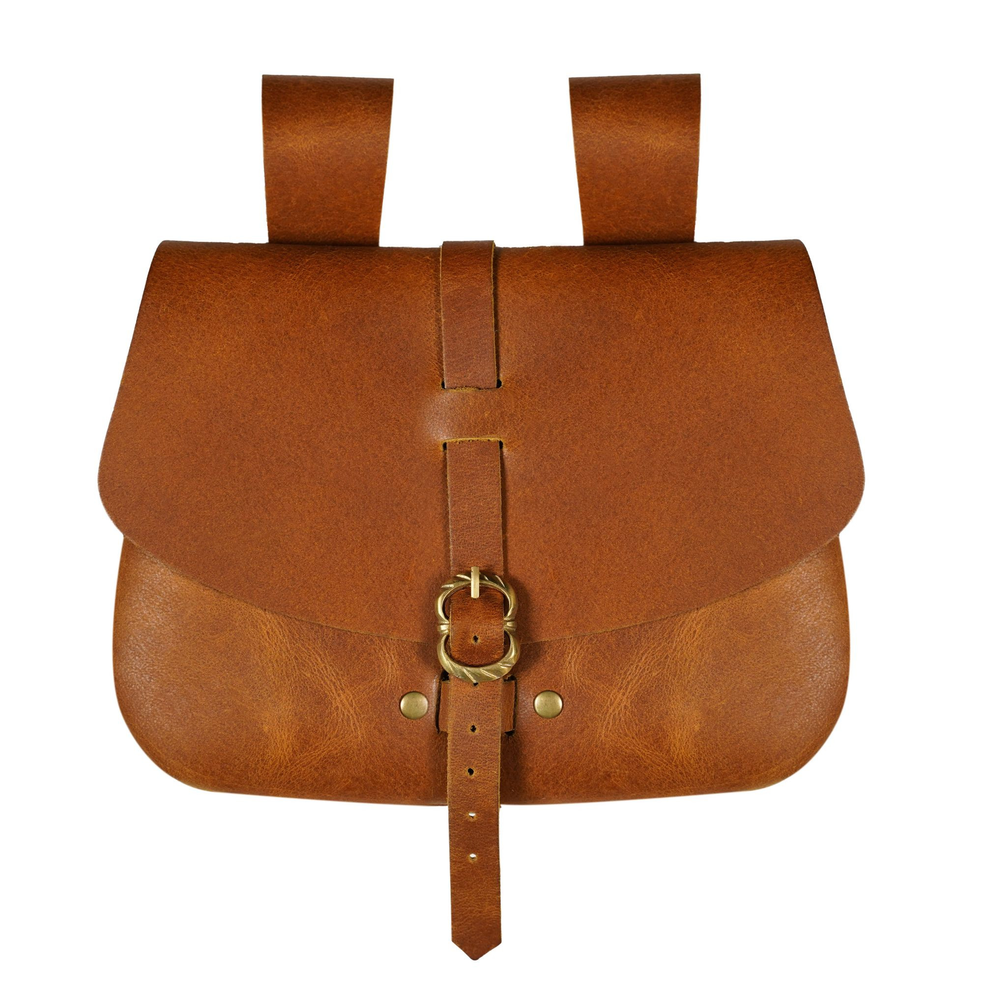 Bolsa medieval Mythrojan marrom claro (15,7x17,7 cm.)