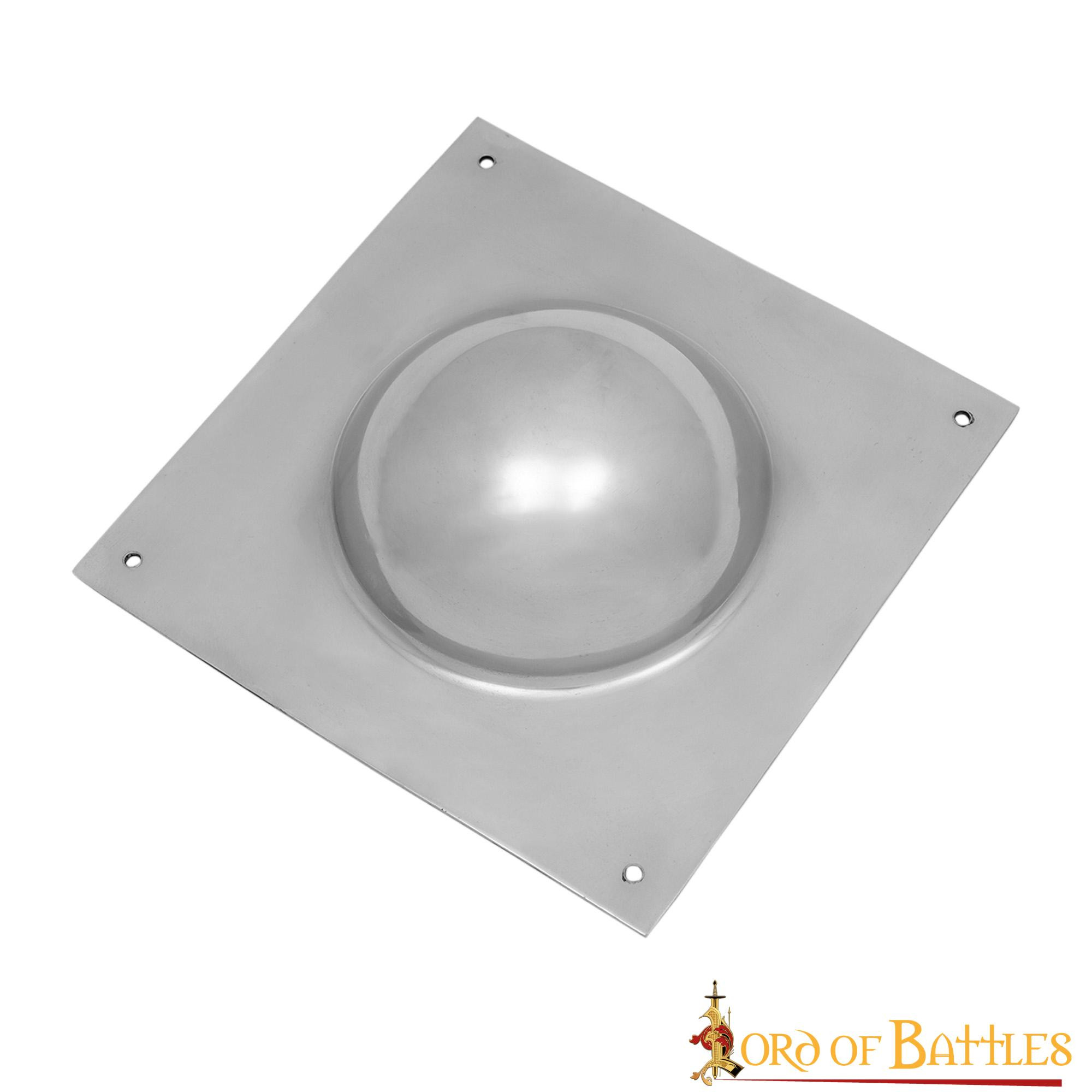 Umbo para escudos romanos, acabamento prata (22x22 cm.)