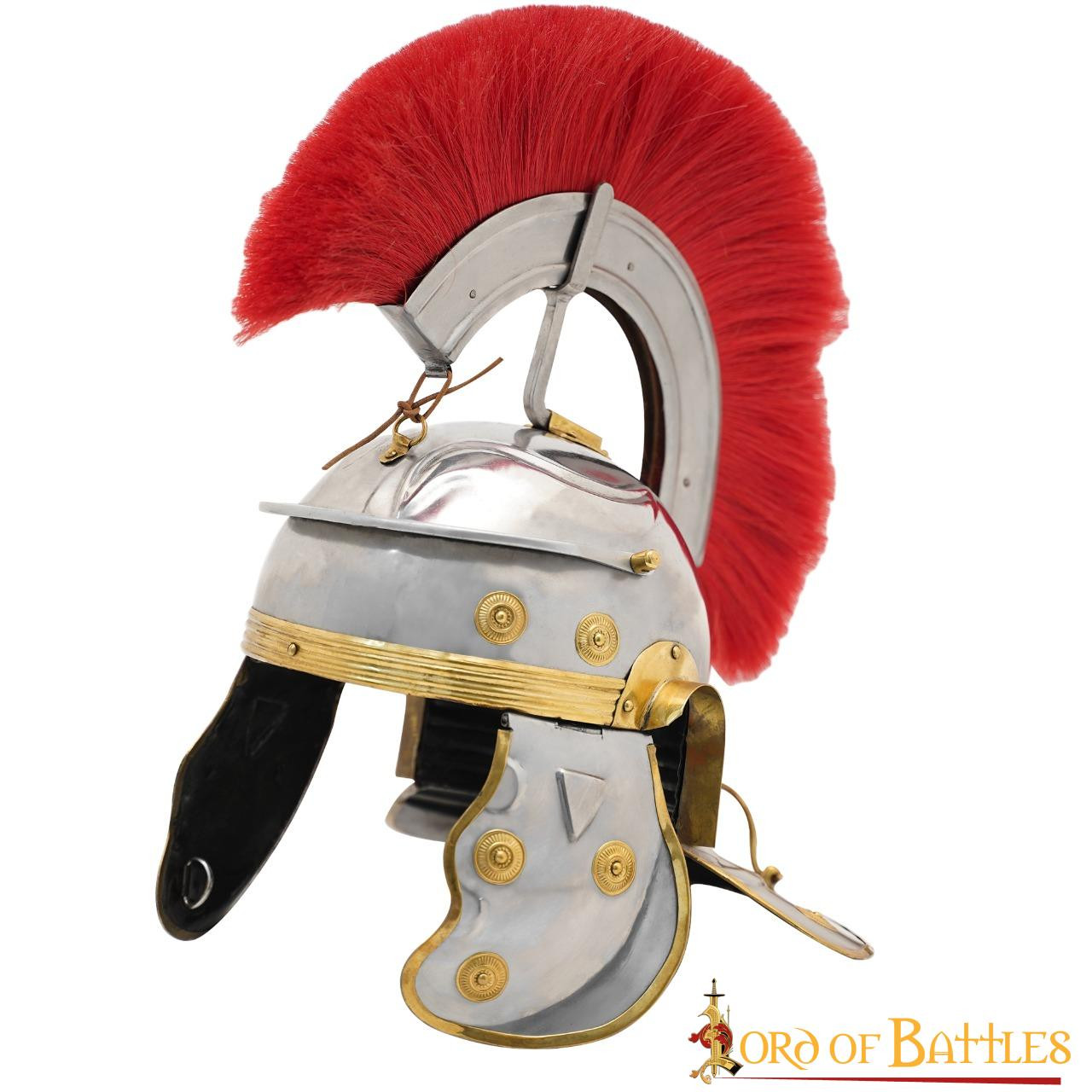 Capacete legionário romano de Weisenau com crista vermelha