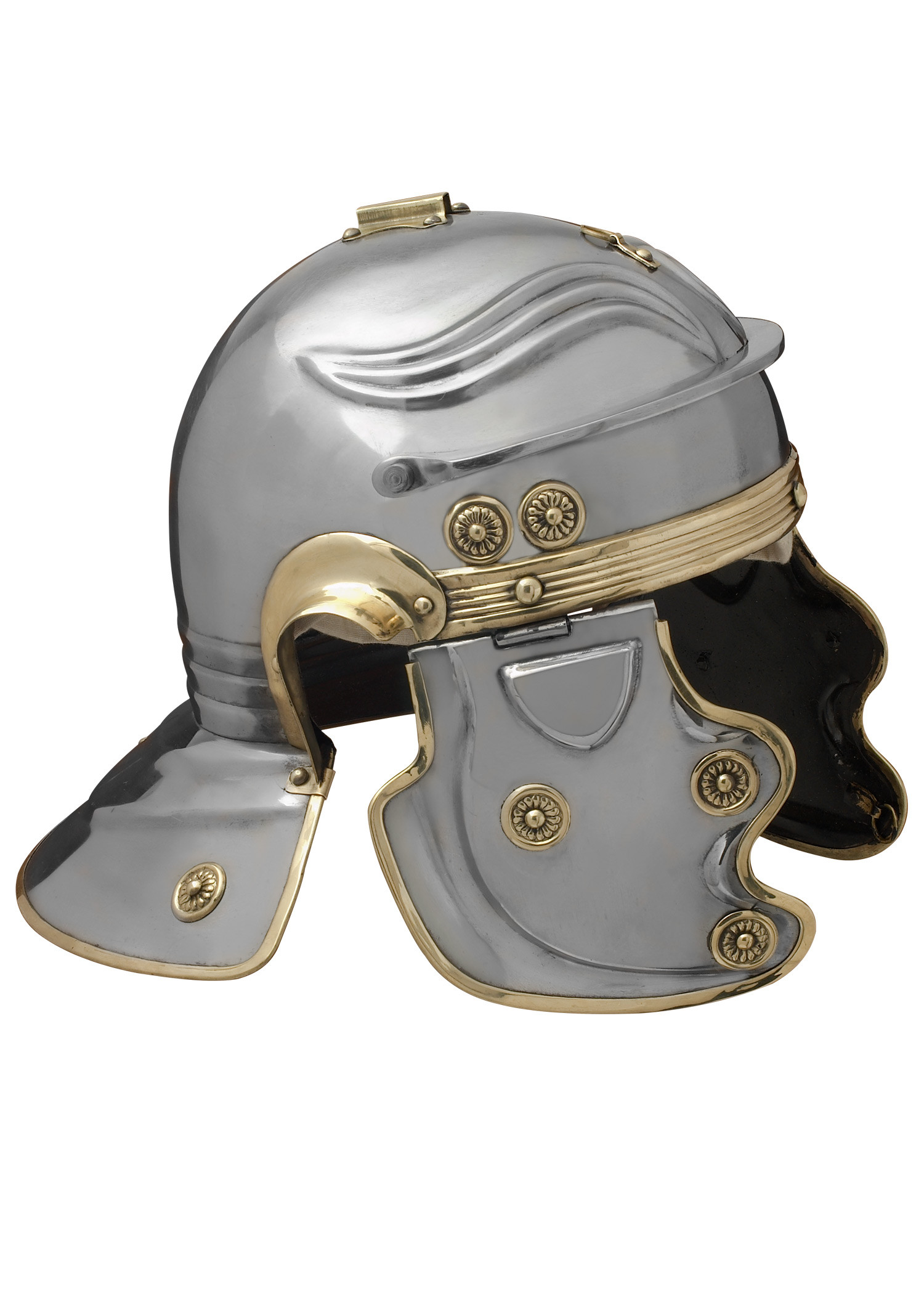 Capacete romano imperial gaulês Augsburg, aço