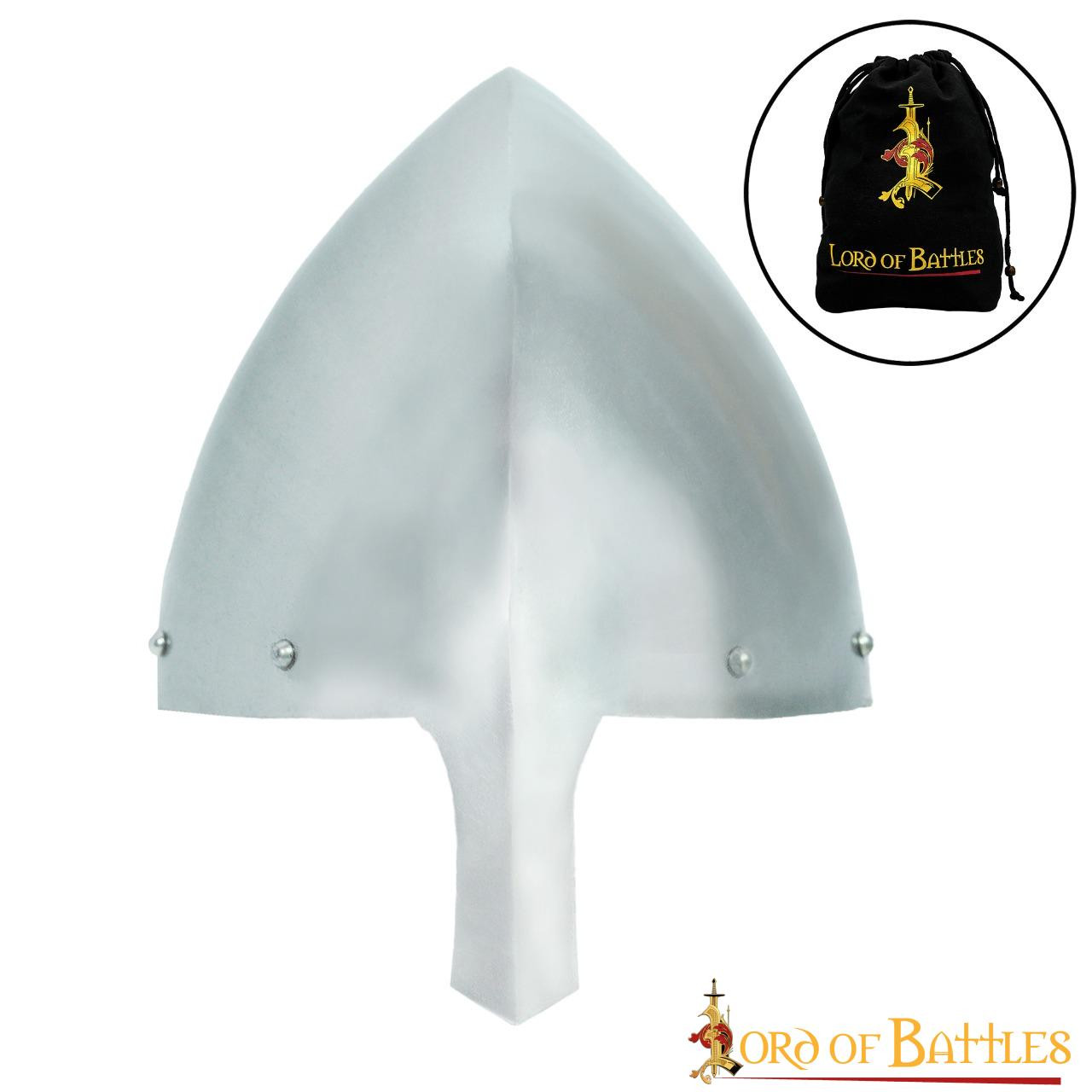 Capacete nasal Olmutz do século XI com forro de couro, 16 g.