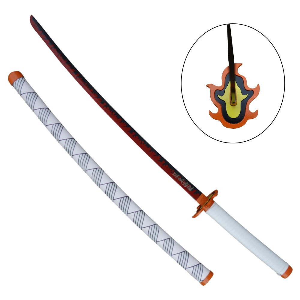 Katana dispara de Rengoku Kyojuro de Kimetsu No Yaiba (97 cm.)