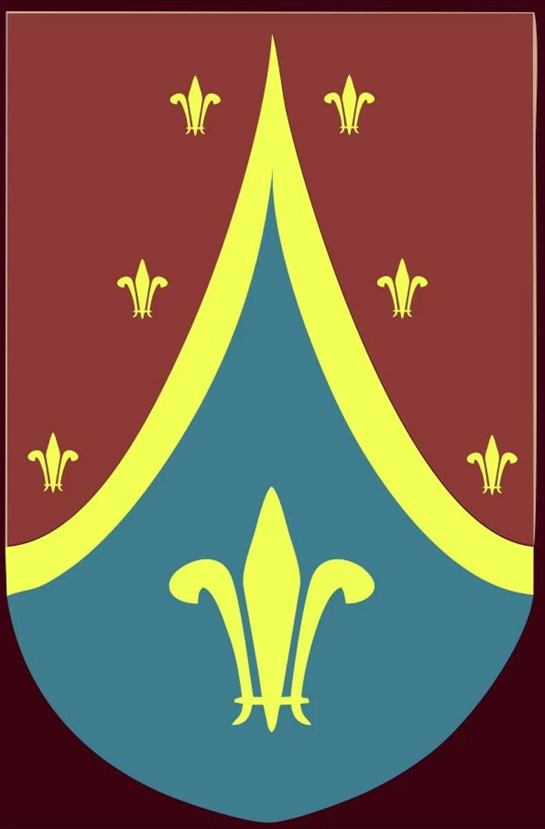 Banner medieval fleur-de-lis, vários tamanhos