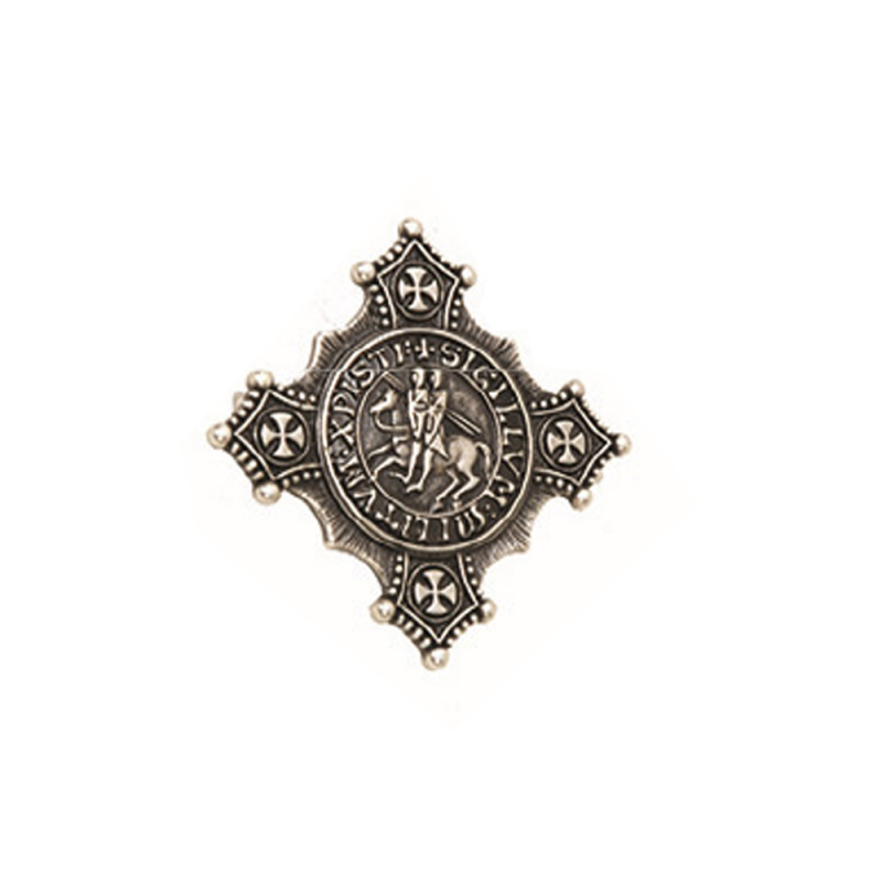 Broche de selo dos Cavaleiros Templários (4,8 cm.)