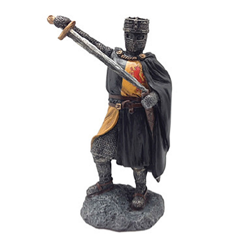 Cavaleiro medieval miniatura com túnica Rampant Lion (12 cm.)