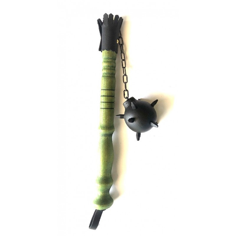 Maça medieval 1 cabeça, cor verde (46 cm.)