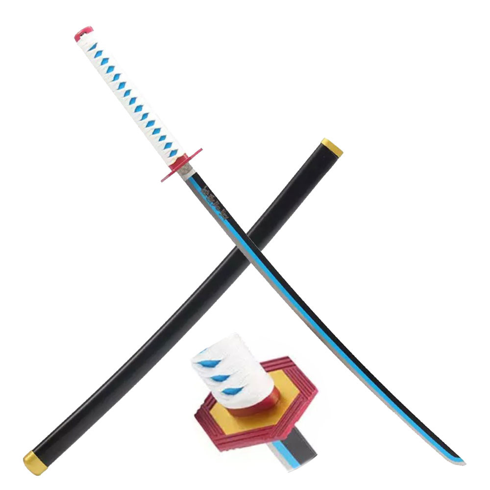Katana decorativa azul Giyu Tomioka, Demon Slayer (96 cm.)