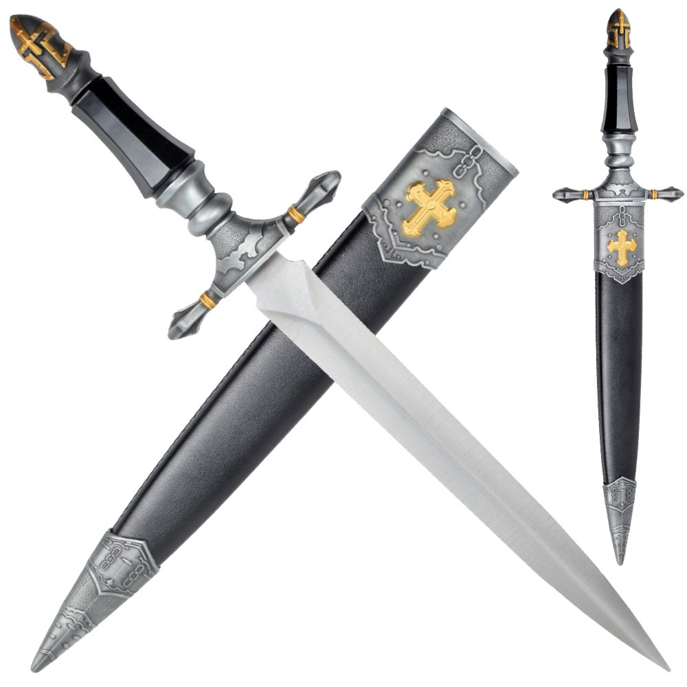 Punhal decorativo símbolos templários (42 cm.)