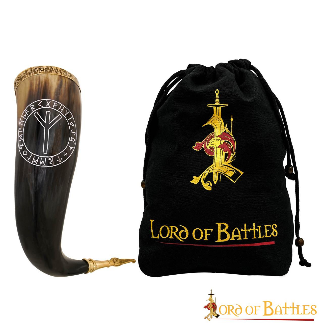 Algiz Viking Horn para beber (400-500 ml.)