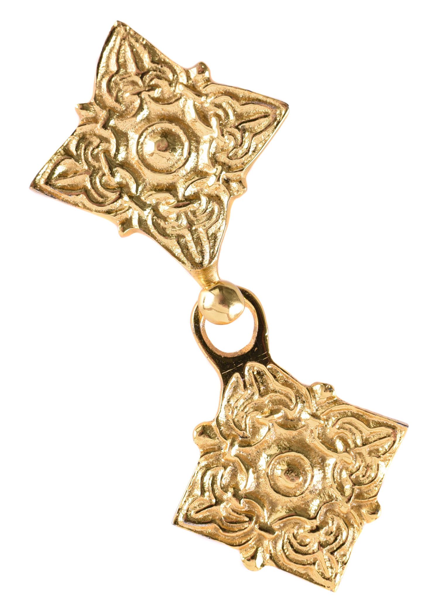 Broche Viking de 2 peças em latão (4,5 cm.)