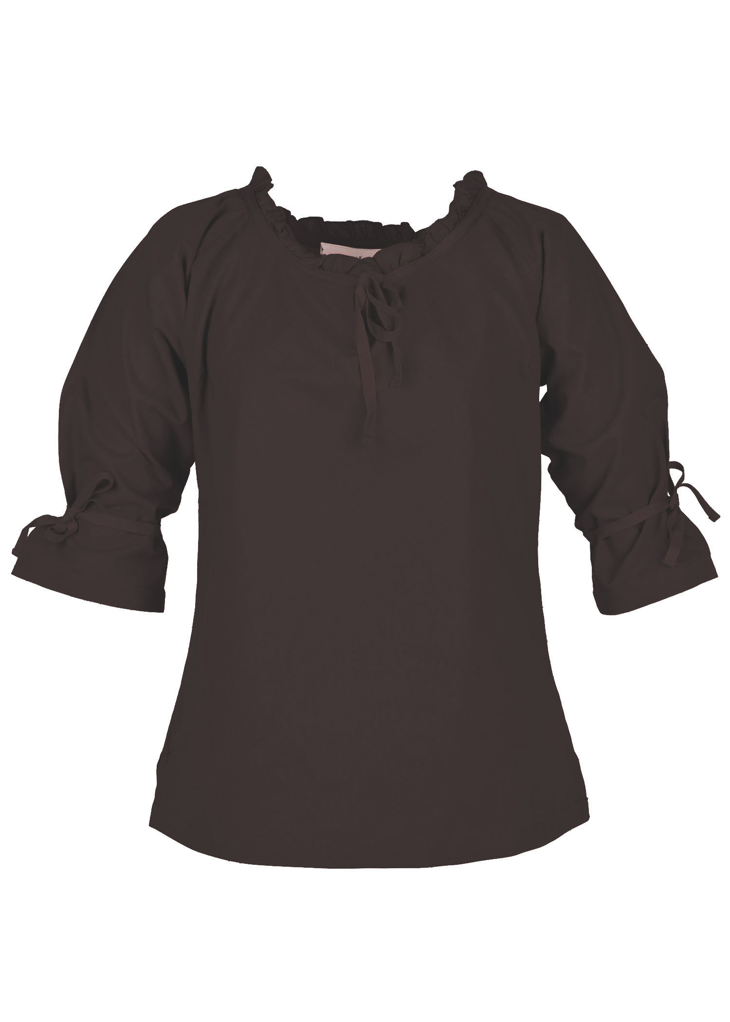 Blusa medieval mulher Birga, castanho