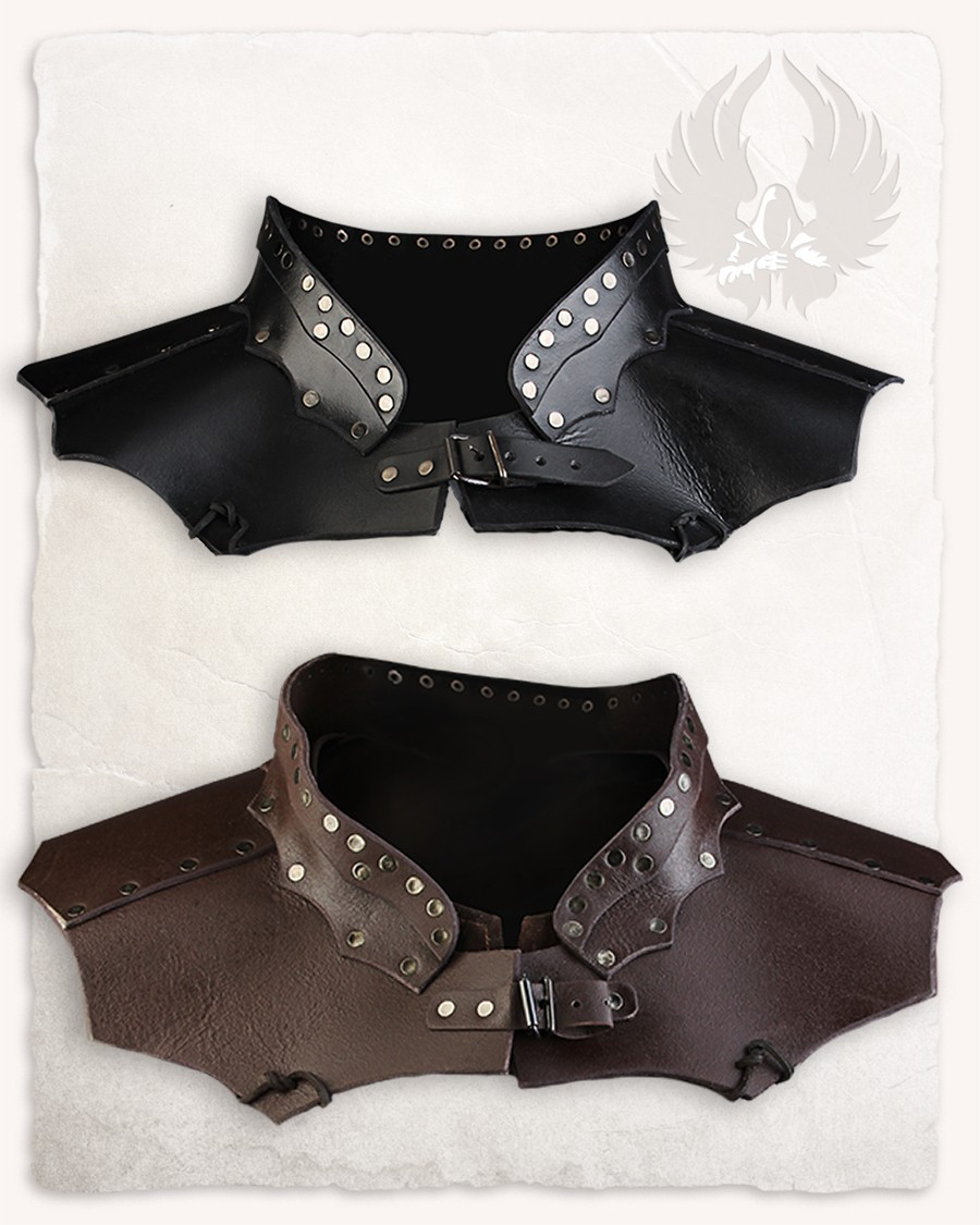 Gorget medieval e fantasia Rasmus em couro