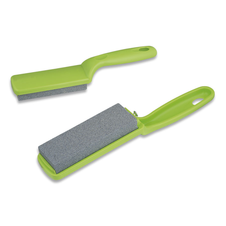 Pedra de amolar com cabo ABS verde (22,2 cm.)